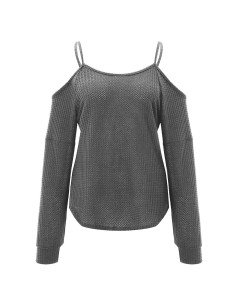 Mayoreo de blusa de moda con hombros descubiertos importada al en LHESH 2