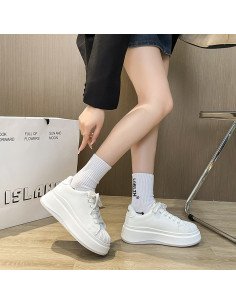 Tenis blancos de plataforma para mujer mayoreo en LHESH 2