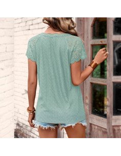 Moda plus blusa para dama al mayoreo ofrece LHESH – ID 45312 verde menta 2