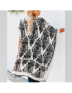 Pareo para dama al mayoreo ofrece LHESH – ID 45270 blanco/negro 2