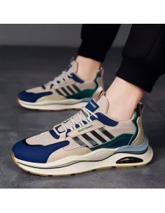 Tenis de inyección para hombre al mayoreo ofrece LHESH - ID 45741 beige/azul 2