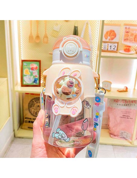 Botella de agua osito kawaii 600 ml ofrece LHESH al mayoreo - ID 41981-39857 beige