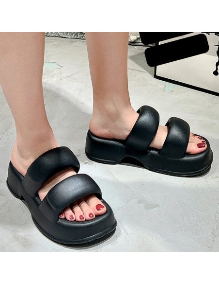 Sandalia para dama al mayoreo ofrece LHESH - ID 45841 negra