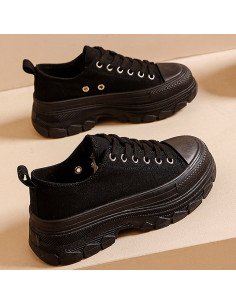 Tenis de plataforma negros al Mayoreo en LHESH 2