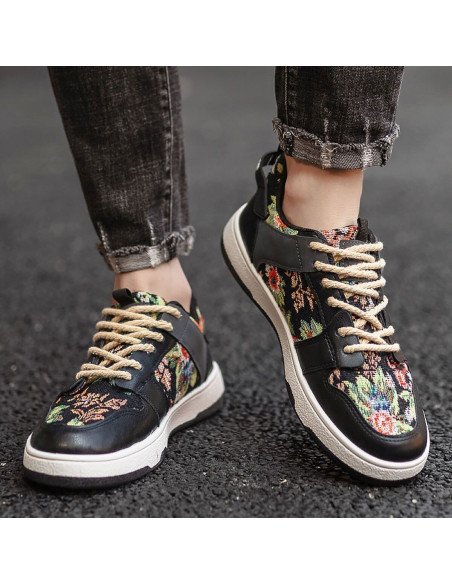 Tenis de inyección hombre al mayoreo ofrece LHESH - ID 46013 negro