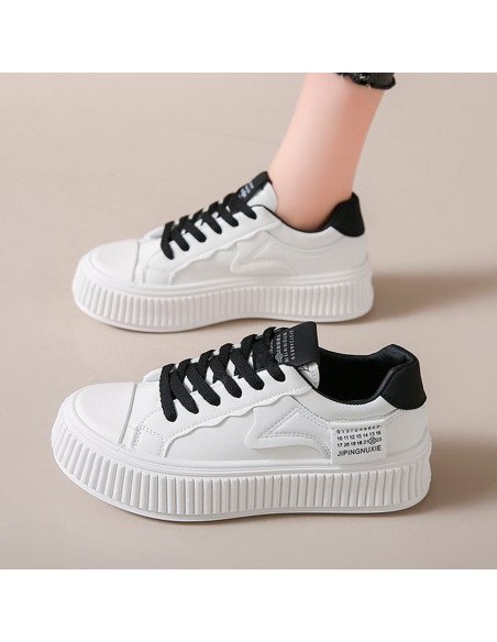 Tenis de plataforma blancos para dama al Mayoreo en LHESH