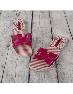 Sandalias de plástico para dama importadas al mayoreo en LHESH 2