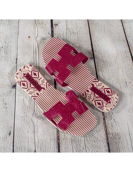 Sandalias de plástico para dama importadas al mayoreo en LHESH