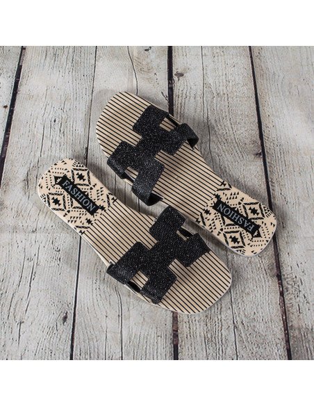 Sandalias de plástico para dama importadas al mayoreo en LHESH
