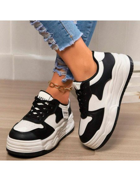 Tenis Plataforma Bicolor | Estilo Urbano y Moderno