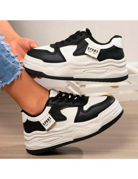 Tenis Plataforma Bicolor | Estilo Urbano y Moderno
