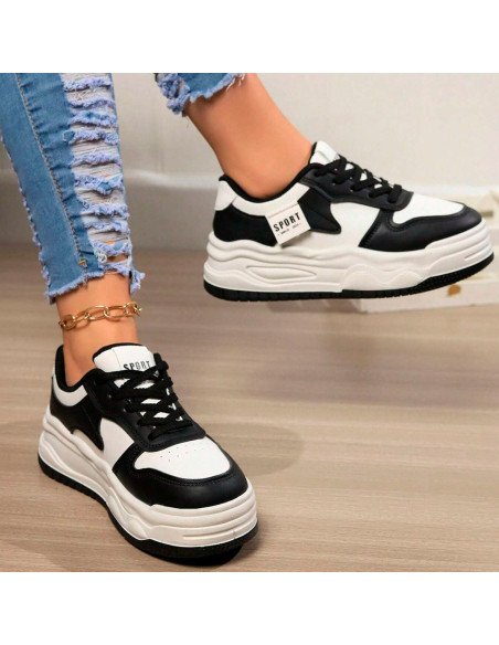 Tenis Plataforma Bicolor | Estilo Urbano y Moderno