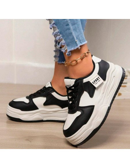 Tenis Plataforma Bicolor | Estilo Urbano y Moderno