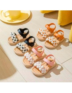 Huarache para niña con Adornos de Bolas Importadas al Por Mayor en LHESH 2