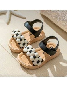 Huarache para niña con Adornos de Bolas Importadas al Por Mayor en LHESH 2