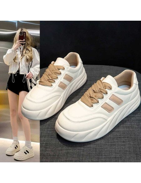 Tenis deportivos blancos para dama importado al Mayoreo en LHESH