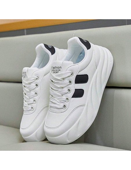 Tenis deportivos blancos para dama importado al Mayoreo en LHESH