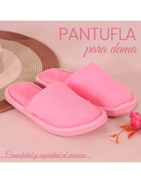 Pantuflas de felpa para dama al mayoreo en LHESH