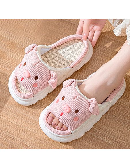 Pantuflas de cerdito acolchonadas y divertidas | LHESH
