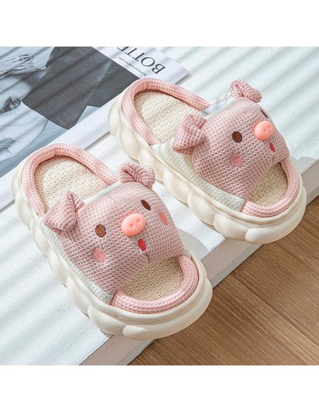 Pantuflas de cerdito acolchonadas y divertidas | LHESH